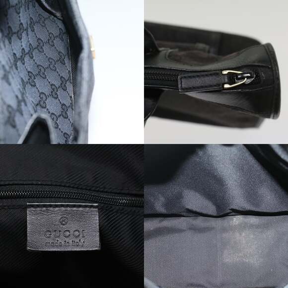 GUCCI GG Canvas Hand Bag Leather Black 000 0854 000 0854 - Picture 11 of 12